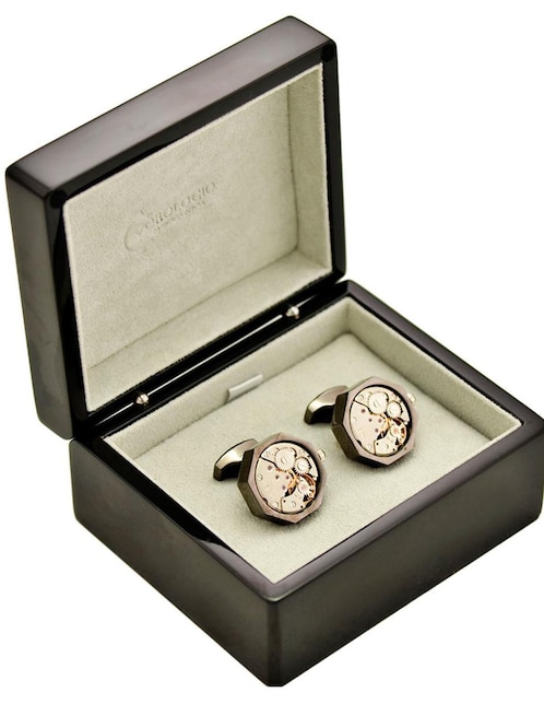 Mancuernillas Orologio Meccanica forma circular