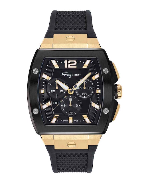 Reloj Salvatore Ferragamo F-80 Tonneau Chrono para hombre Sfke00223