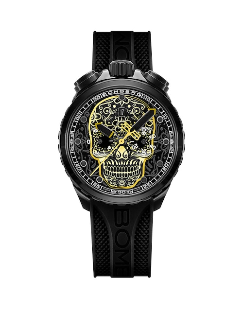 Reloj Bomberg Bolt-68 Heritage Sugar Skull Black para hombre BS4560.8