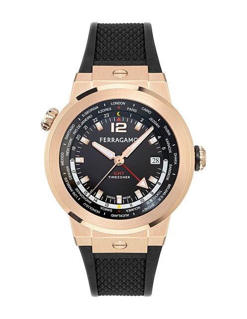 Reloj Salvatore Ferragamo F-80 GMT WorldTime para hombre SFHA00324