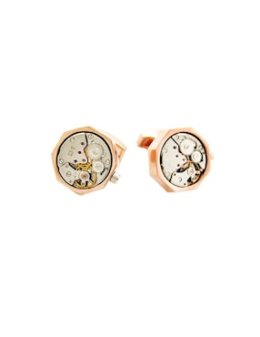 Mancuernillas Orologio Meccanica forma circular