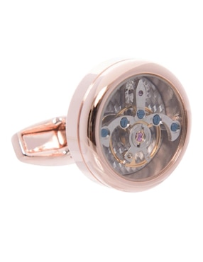 Mancuernillas Orologio Meccanica forma circular