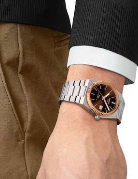 Reloj Tissot Prx Powermatic 80 Gold para hombre T9314074129100