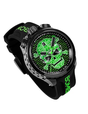 Reloj Bomberg Bolt-68 Heritage Cyber Skull Green para hombre BS4572.1