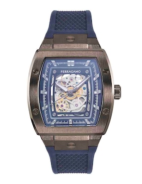 Reloj Salvatore Ferragamo Tonneau Skeleton Para Hombre Sfsu00224