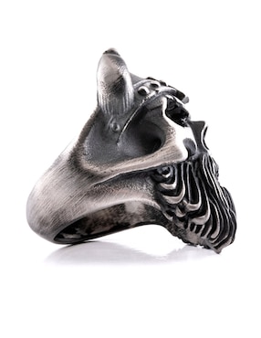 Anillo de cráneo Bomberg Viking Skulls circonita mate
