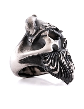 Anillo de calavera Bomberg Viking Skulls circonita mate
