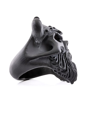 Anillo de calavera Bomberg Viking Skulls zirconia mate