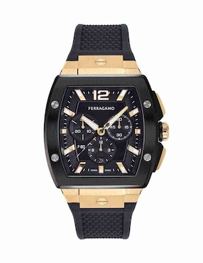 Reloj Salvatore Ferragamo F-80 Tonneau Chrono Para Hombre Sfke00624