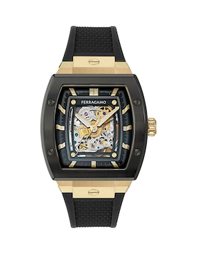 Reloj Salvatore Ferragamo Tonneau Skeleton Para Hombre Sfsu00324