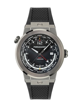 Reloj Salvatore Ferragamo F-80 GMT WorldTime Para Hombre SFHA00224