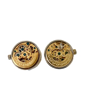 Mancuernillas Orologio Meccanica redondas