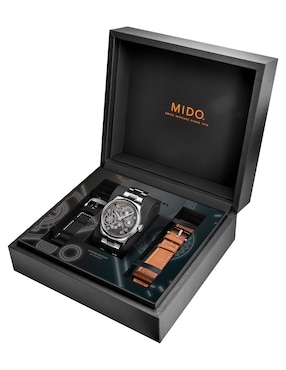 Box Set Reloj Mido Multifort Para Hombre M0386051106000