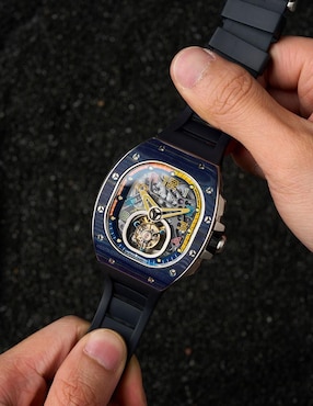 Reloj Nubeo Viper Tourbillon Limited Edition Rare Blue para hombre NB-6108-04