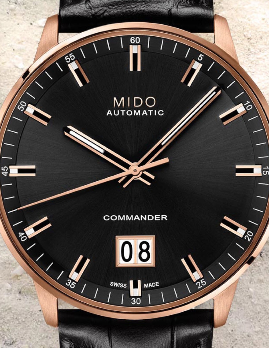 Mido commander caratula discount negra