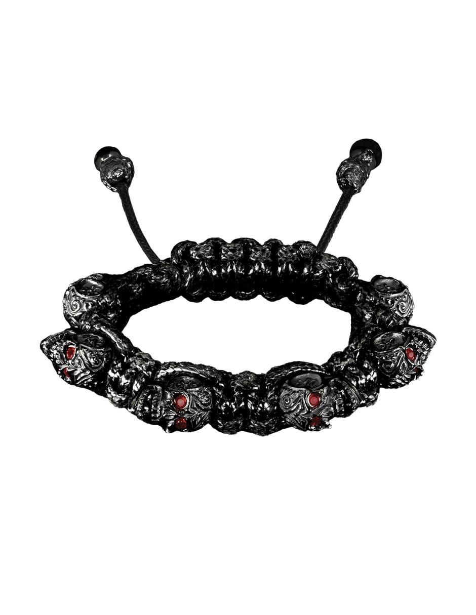 Pulsera para caballero Skully negra 2