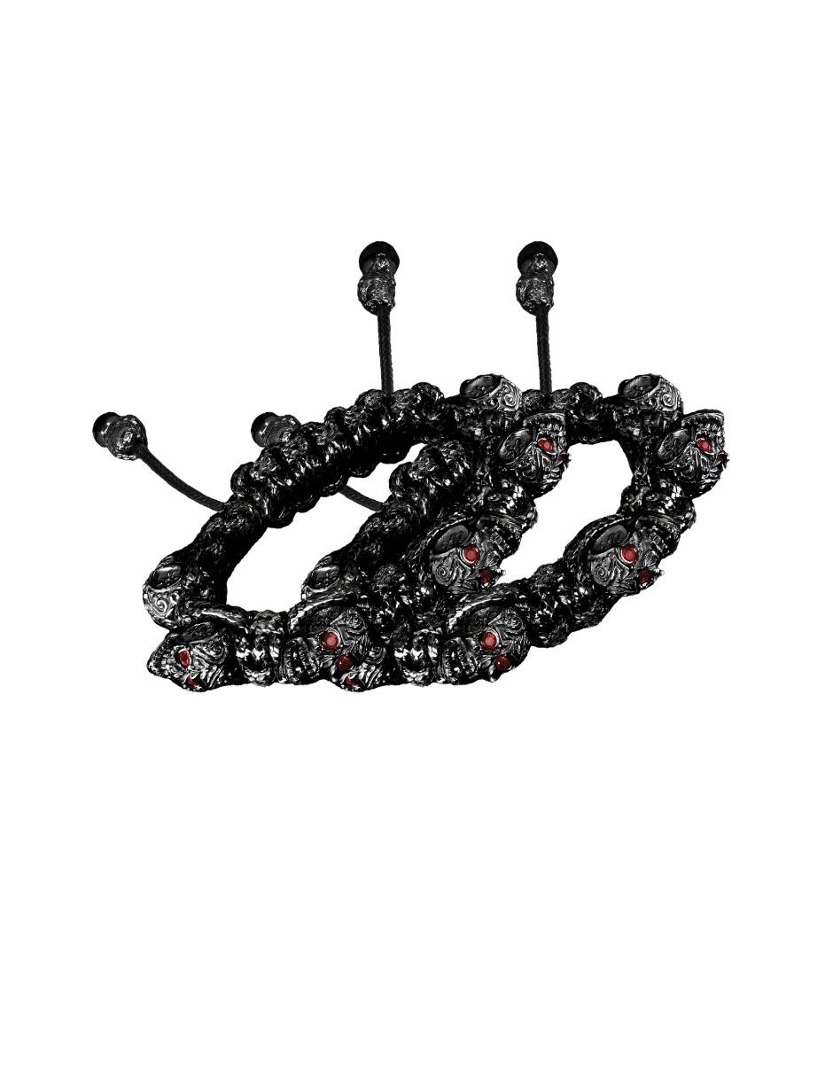 Pulsera para caballero Skully negra 3