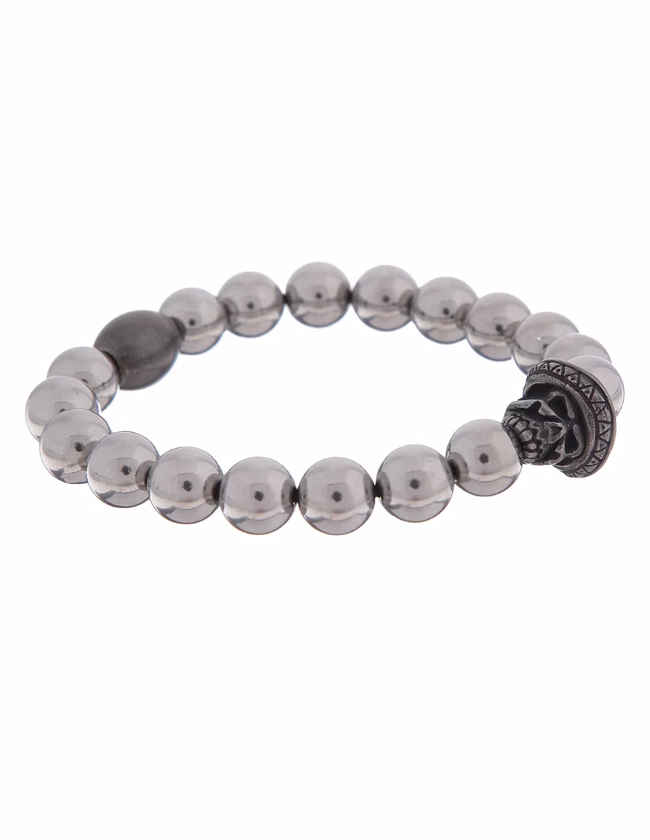 Pulsera de acero Beads con acabado pulido 2