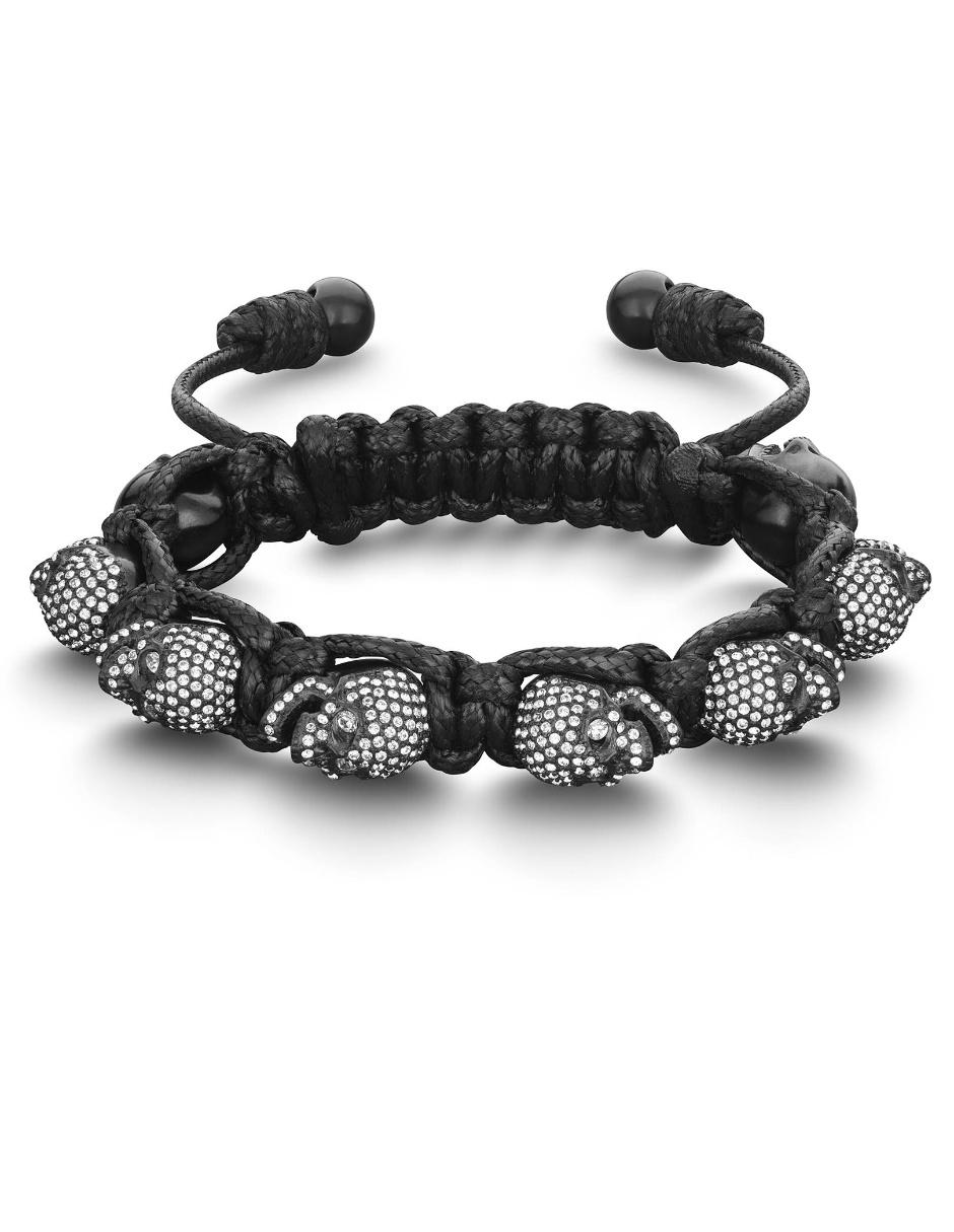 Pulsera Craneo negra 2