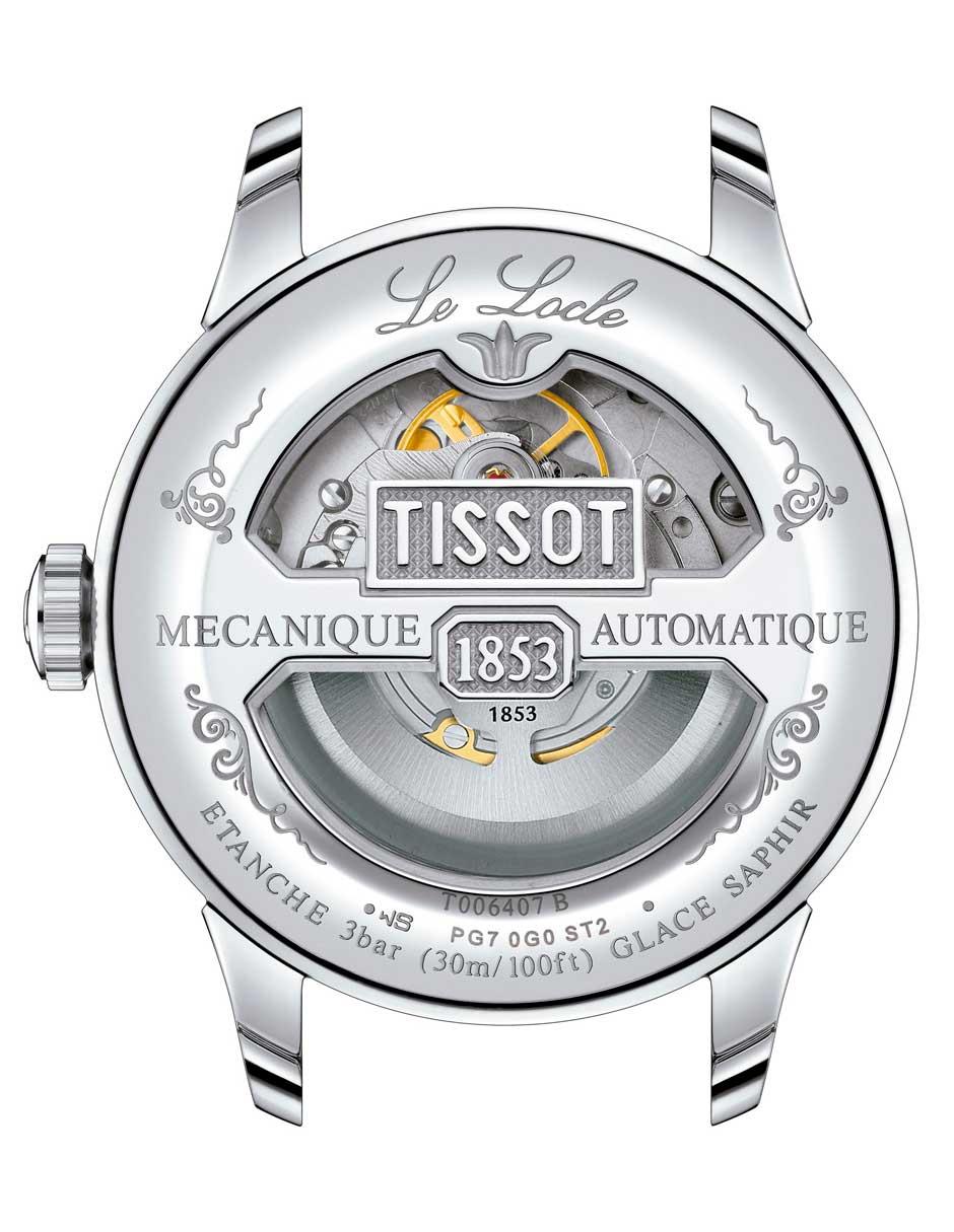 Reloj Le locle powermatic 80 open heart para hombre T0064071603301 2