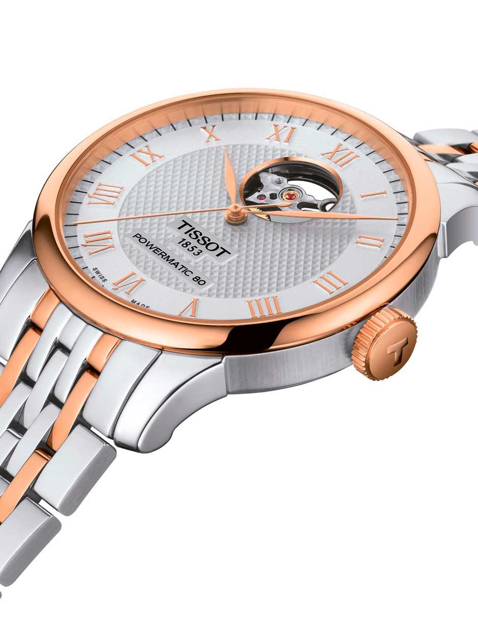 Reloj Le locle powermatic 80 open heart para hombre T0064072203302 2