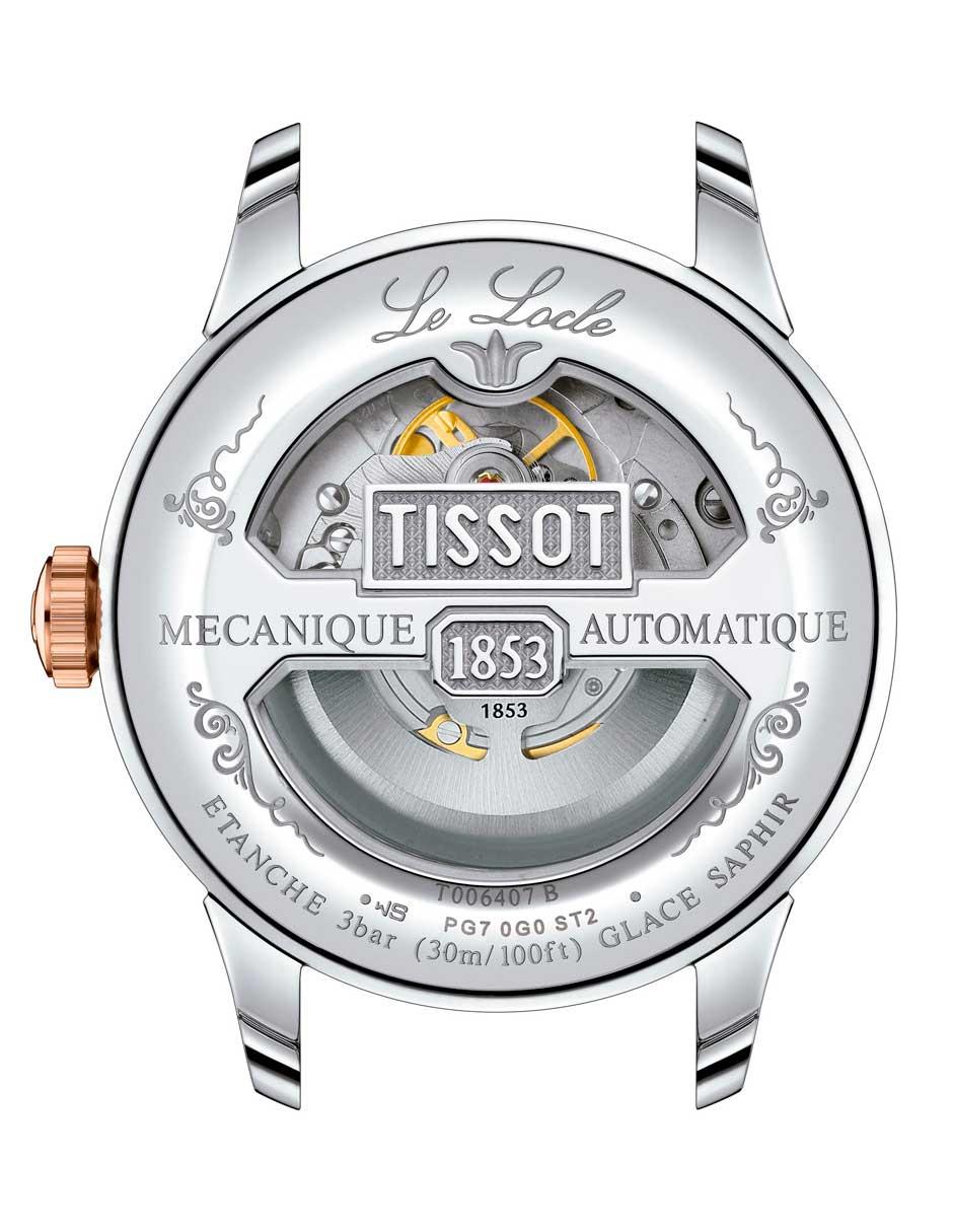 Reloj Le locle powermatic 80 open heart para hombre T0064072203302 3
