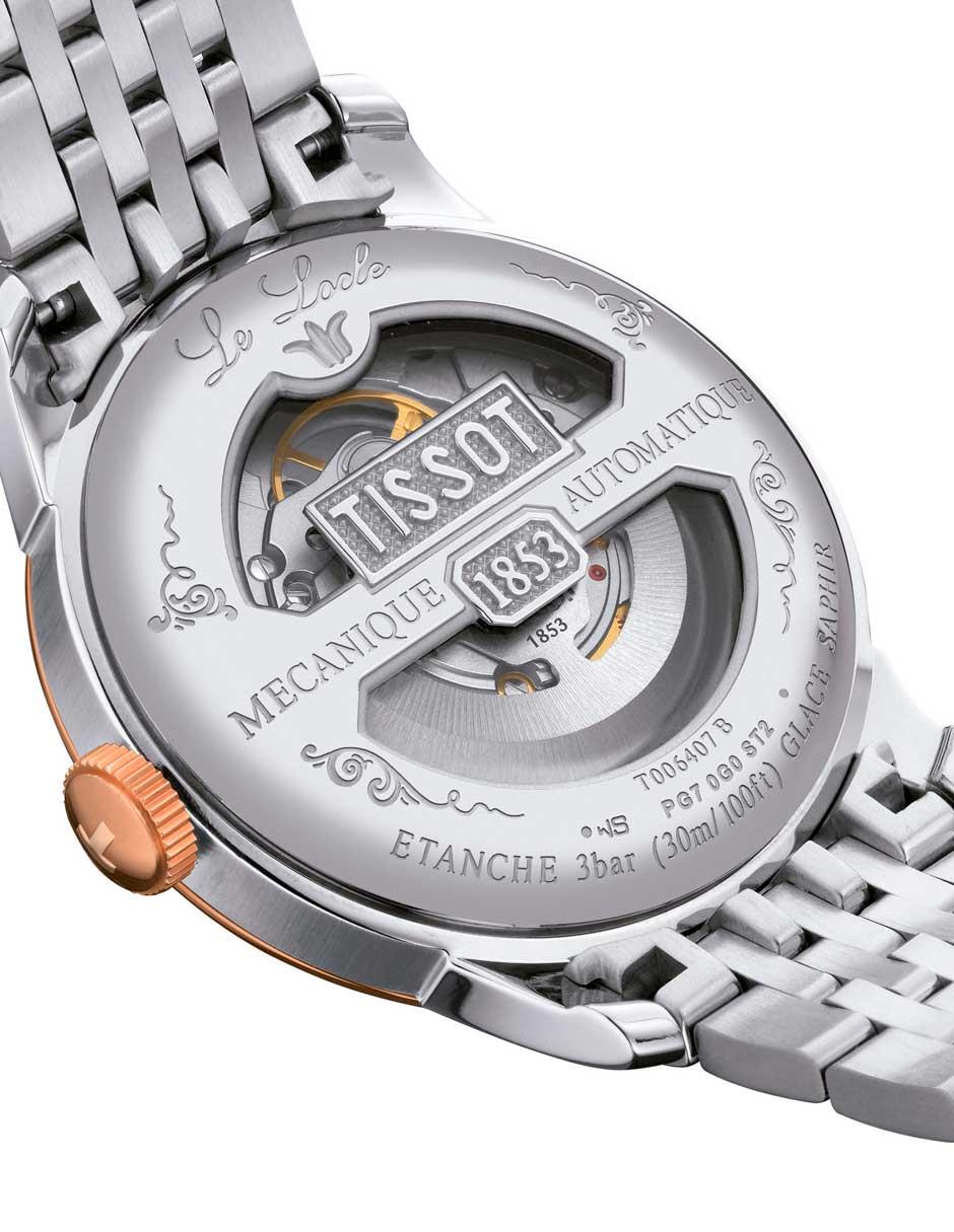 Reloj Le locle powermatic 80 open heart para hombre T0064072203302 4