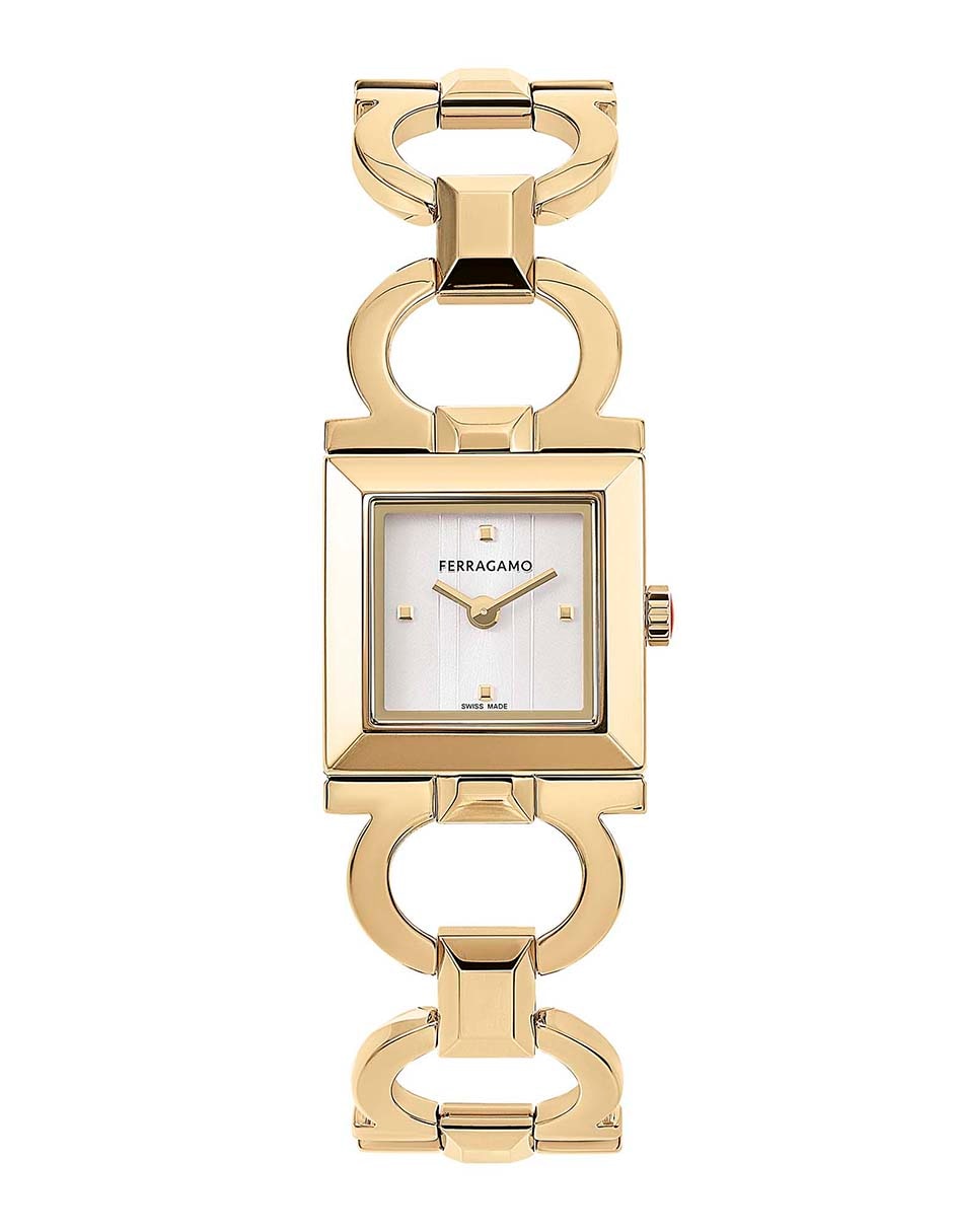 Reloj Salvatore Ferragamo Double Gancini Square para mujer