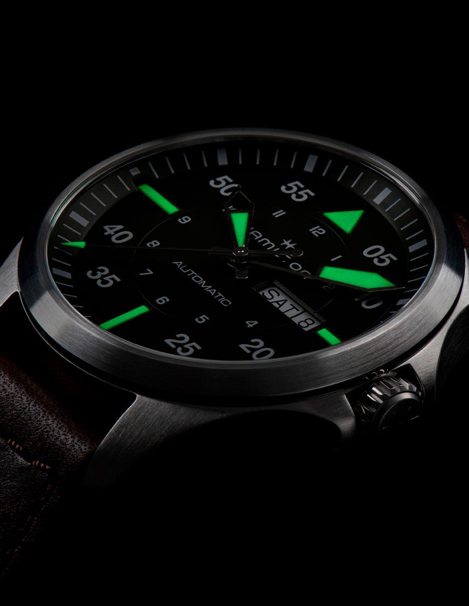Reloj Khaki Aviation Pilot unisex H64635560 5
