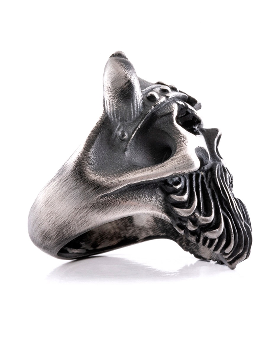 Anillo de cráneo Viking Skulls circonita mate 3
