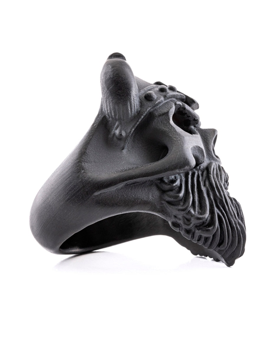 Anillo de calavera Viking Skulls zirconia mate 3