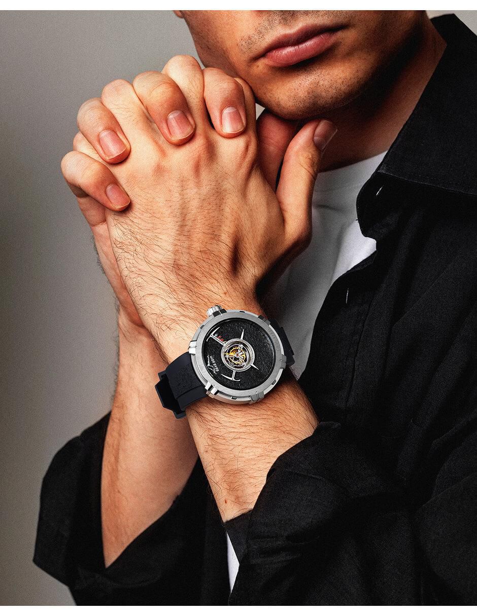 Reloj Series U Everest Tourbillon Mecánico Black/Silver para hombre U051-TB01-W6B 6