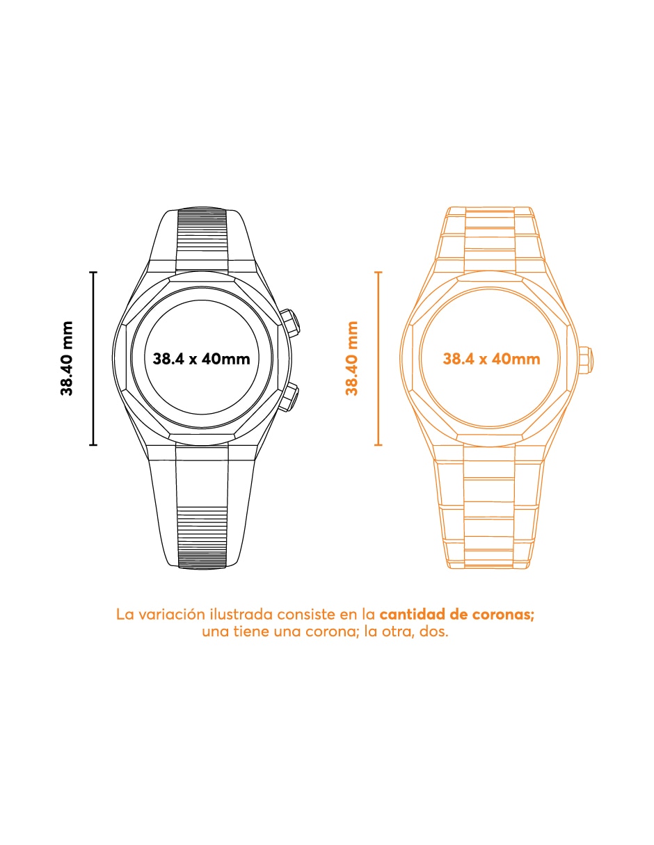 Reloj fino Multifort 8 One Crown unisex M0555071709100 4